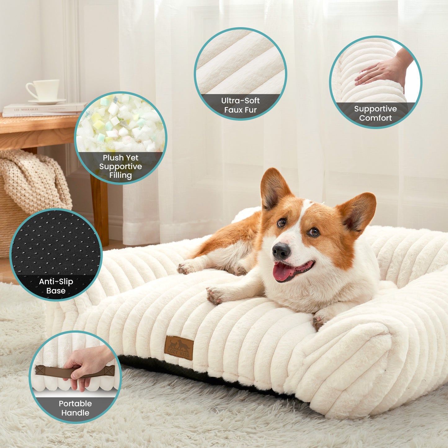 Faux Fur Pet Couch Bed