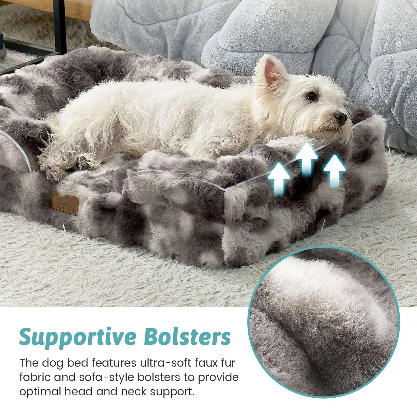 C-Shaped Orthopedic Dog Bed
