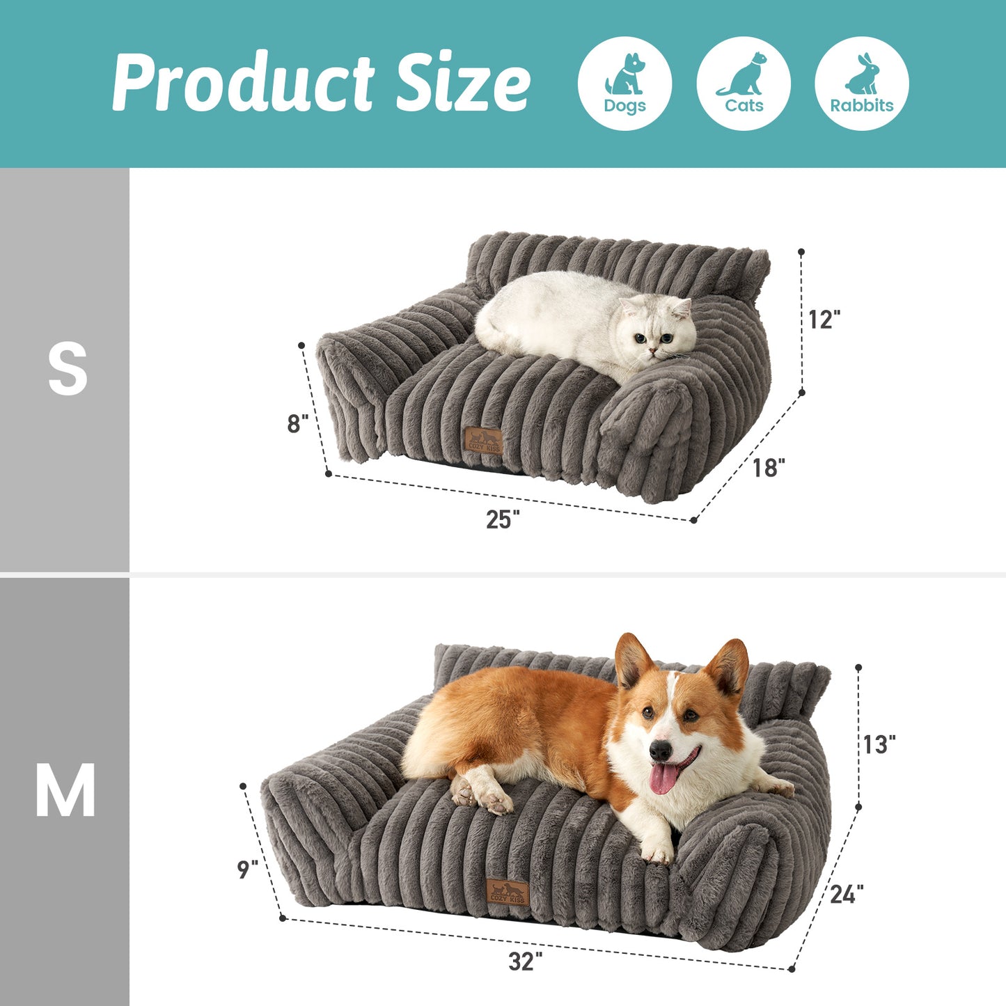 Faux Fur Pet Couch Bed
