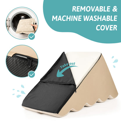 Low-Height Curved Foam Pet Stairs 4-Step