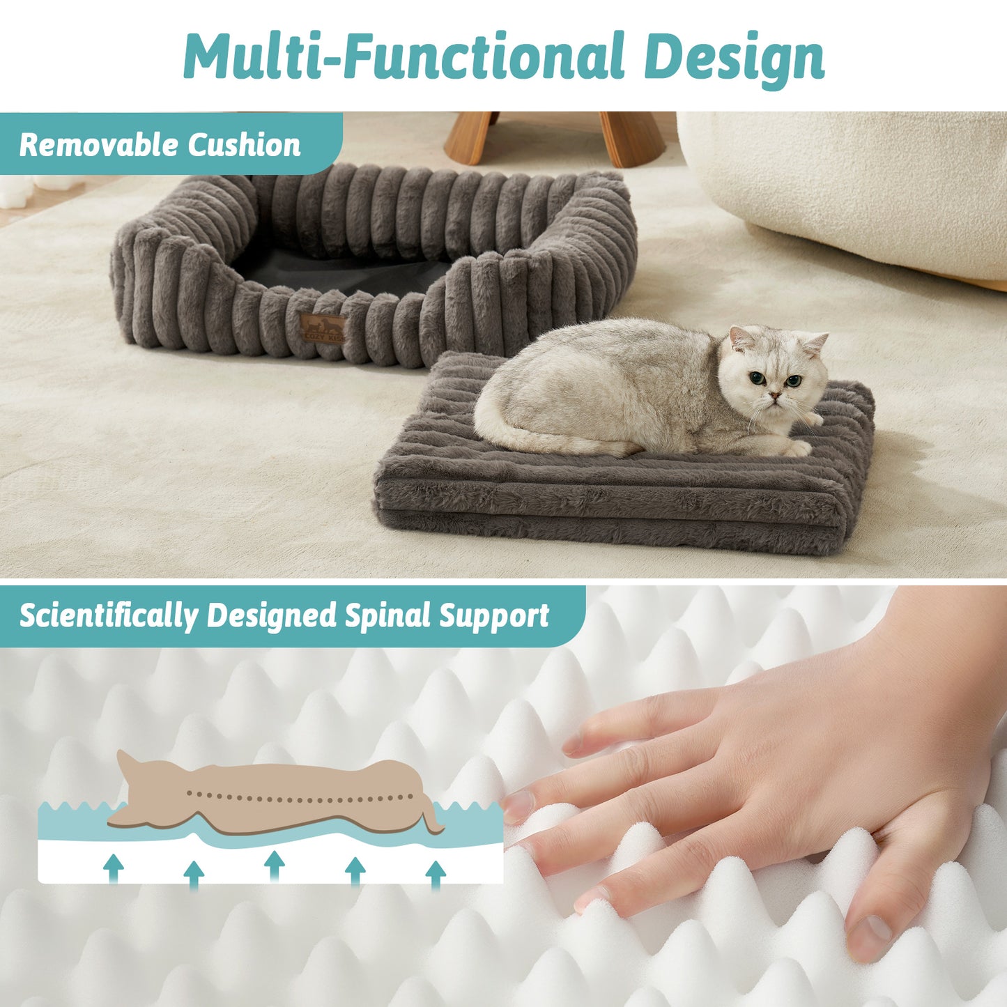 Faux Fur Orthopedic Pet Bed