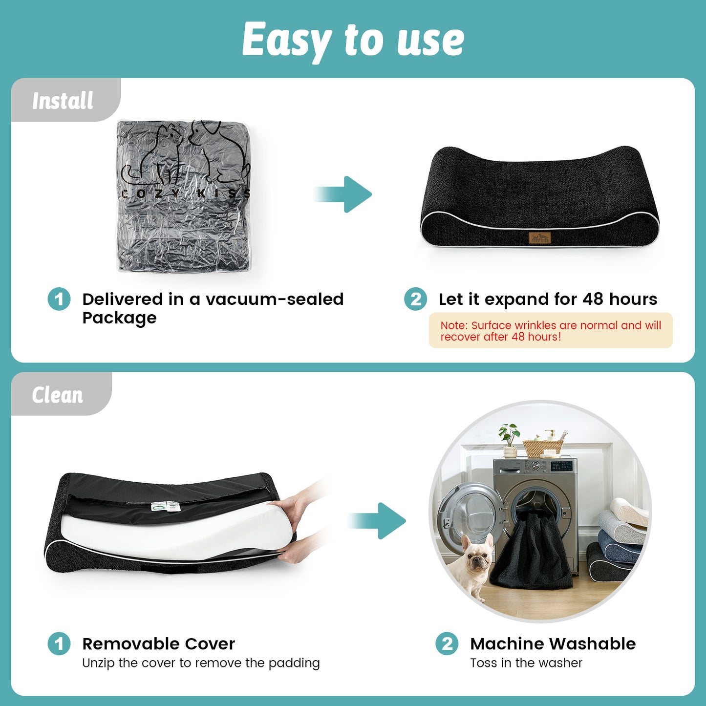 Boat-Shaped Orthopedic Dog Bed