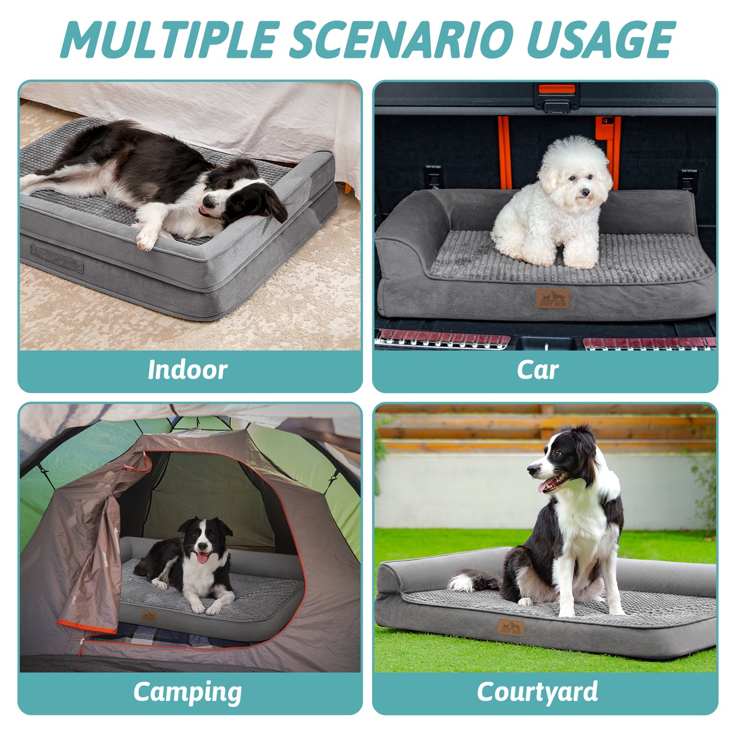 L-Shaped Orthopedic Dog Bed