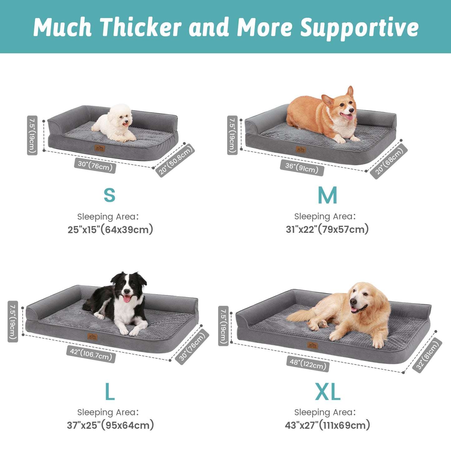 L-Shaped Orthopedic Dog Bed