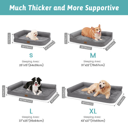 L-Shaped Orthopedic Dog Bed