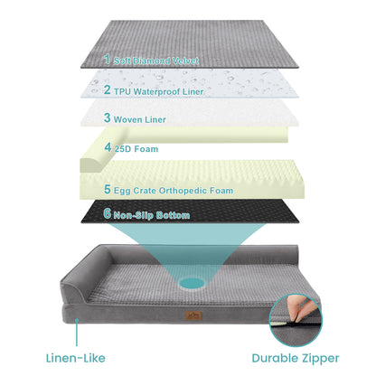 L-Shaped Orthopedic Dog Bed